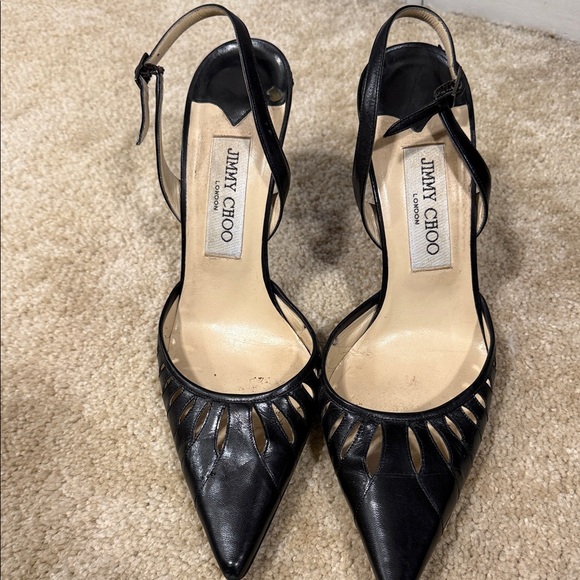 Jimmy Choo Shoes - Jimmy Choo Black Cutout Heels